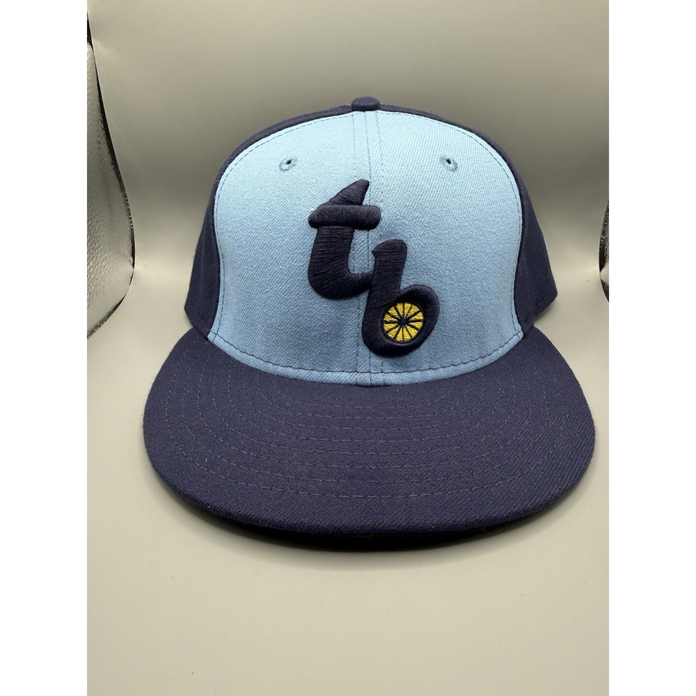 Tampa Bay Rays New Era 59FIFTY Fitted Hat 7 1/4 Light Blue Navy Two Tone Elmore